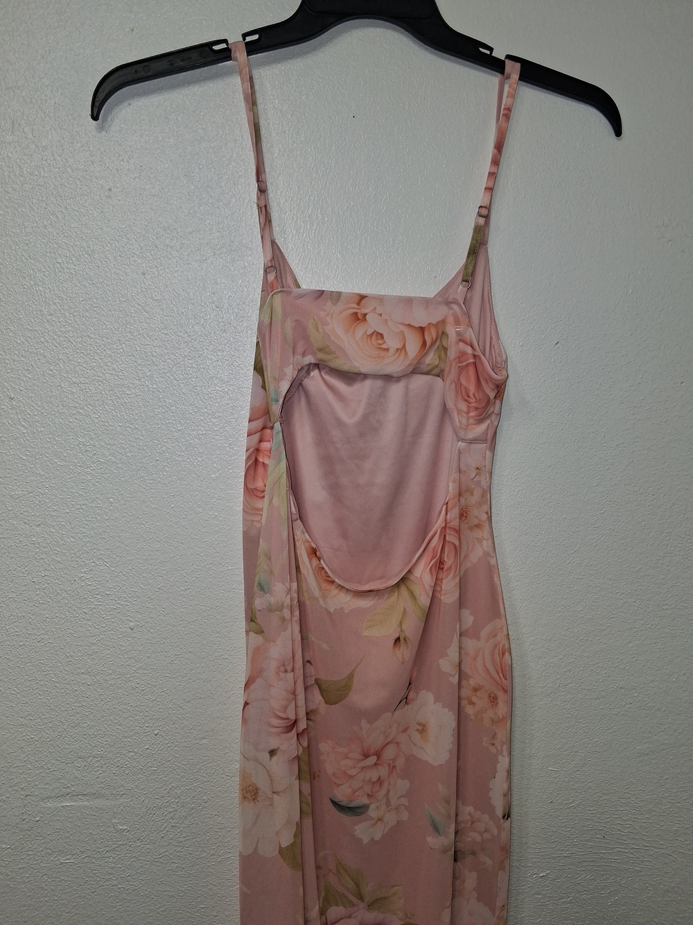 Womens NWT'S Madden  NYCFloral Pink Slip Dress with Spaghetti Straps Size M 8-10 - Picture 3 of 4